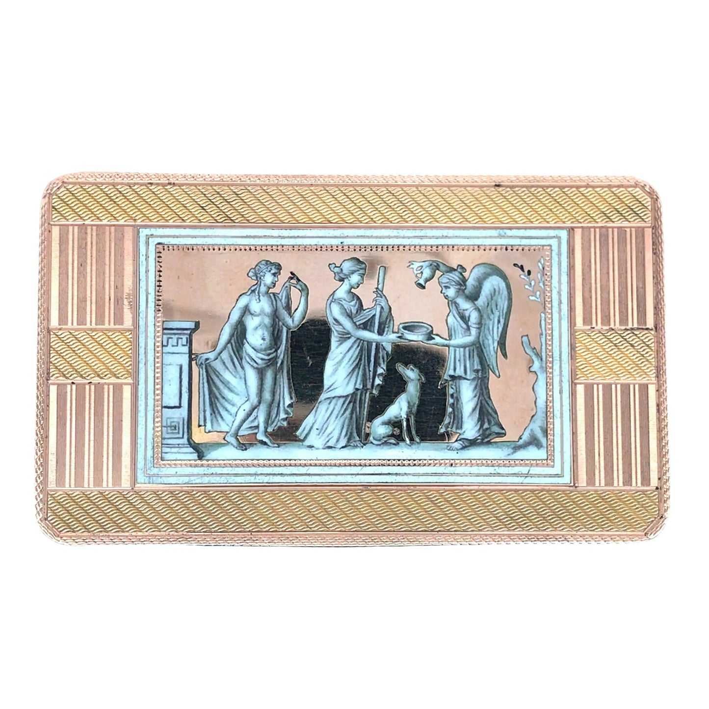 Gold Box with Painting Lueur Jewelry