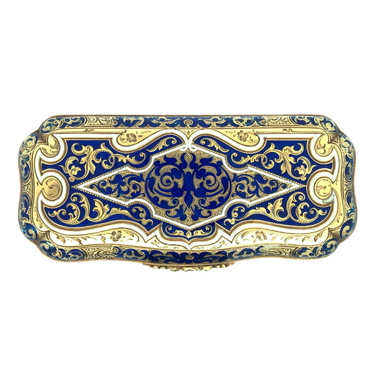 Gold Enamel Box Lueur Jewelry