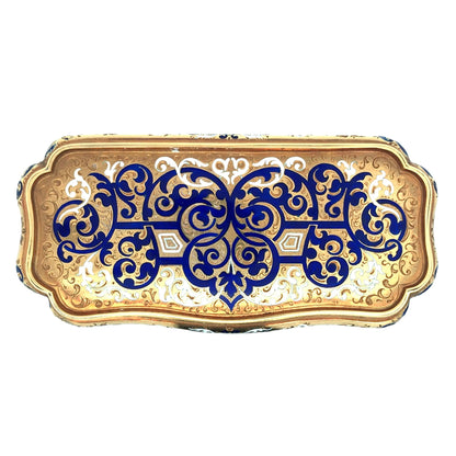Gold Enamel Box Lueur Jewelry