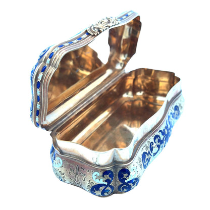 Gold Enamel Box Lueur Jewelry