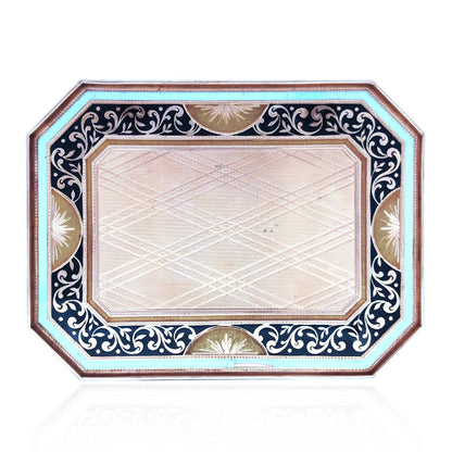 Gold Box with Porcelain Painting Lueur Jewelry