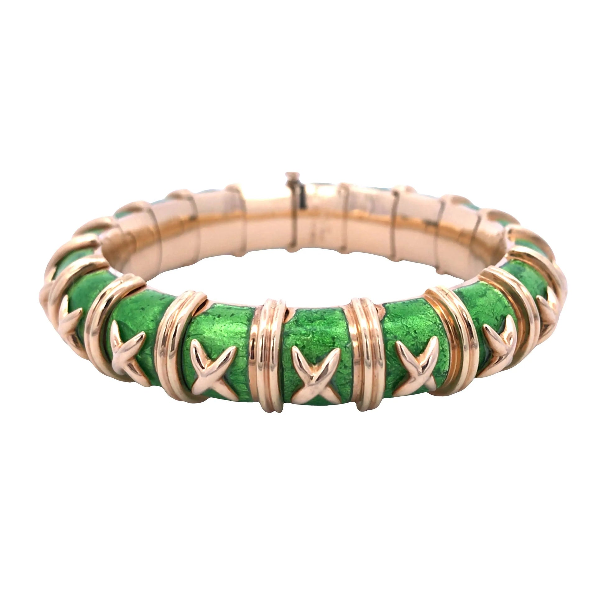 Tiffany Schlumberger, 18K Gold Enamel Bangle Tiffany