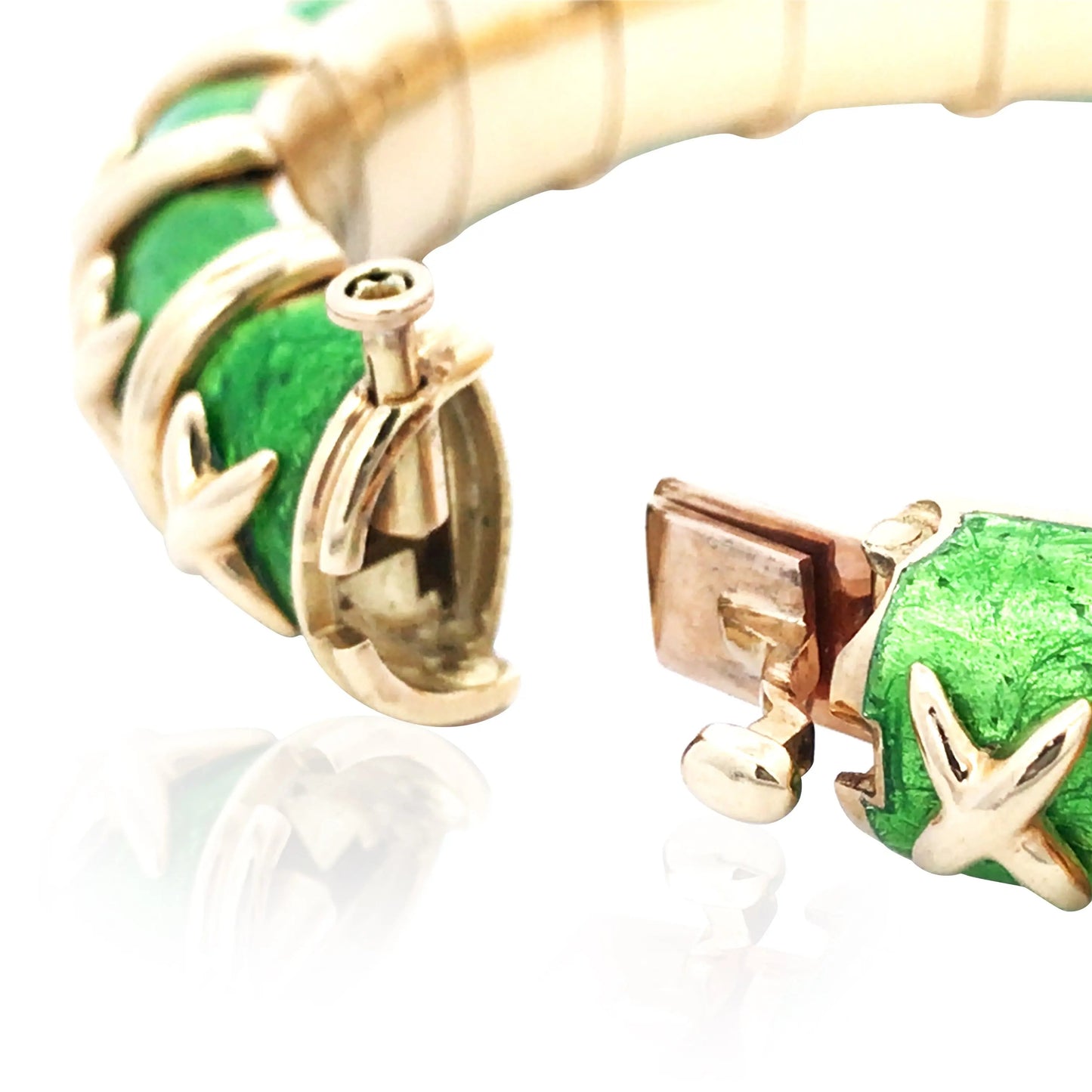 Tiffany Schlumberger, 18K Gold Enamel Bangle Tiffany