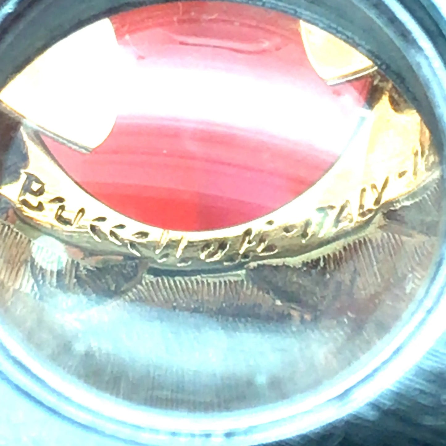 Buccellati, 18K Gold Garnet Sapphire Dome Ring Buccellati