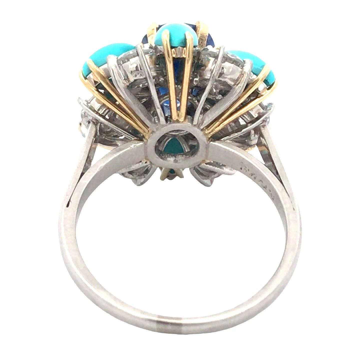 Bvlgari, Sapphire Turquoise Diamond Ring, SSEF Bvlgari