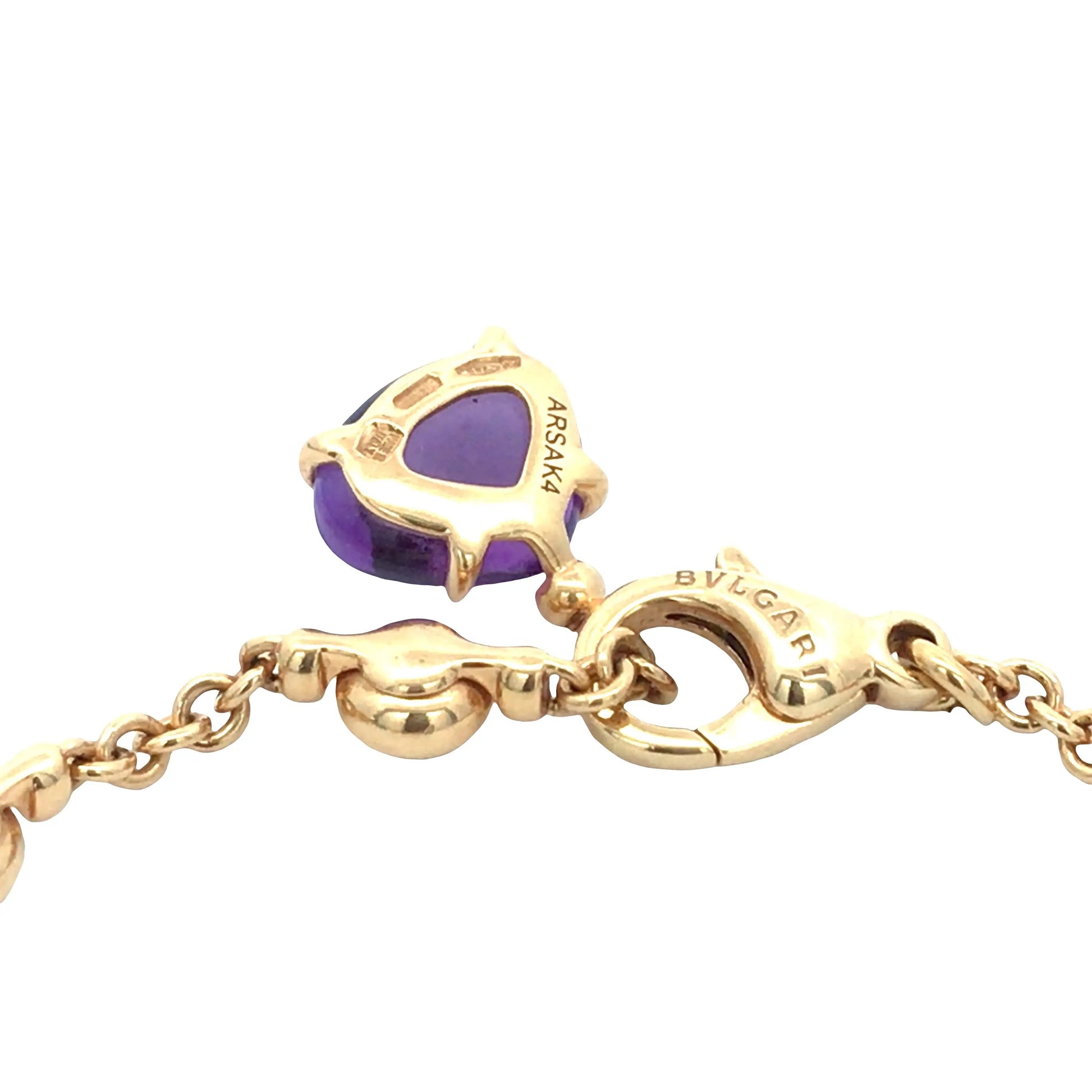 Bvlgari, 18K Gold Amethyst Turquoise Diamond Necklace Bvlgari