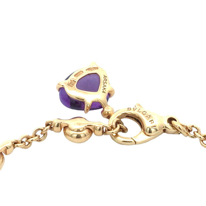 Bvlgari, 18K Gold Amethyst Turquoise Diamond Necklace Bvlgari