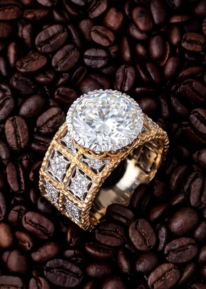 Buccellati, 1K Gold 5.0ct Diamond Ring Buccellati