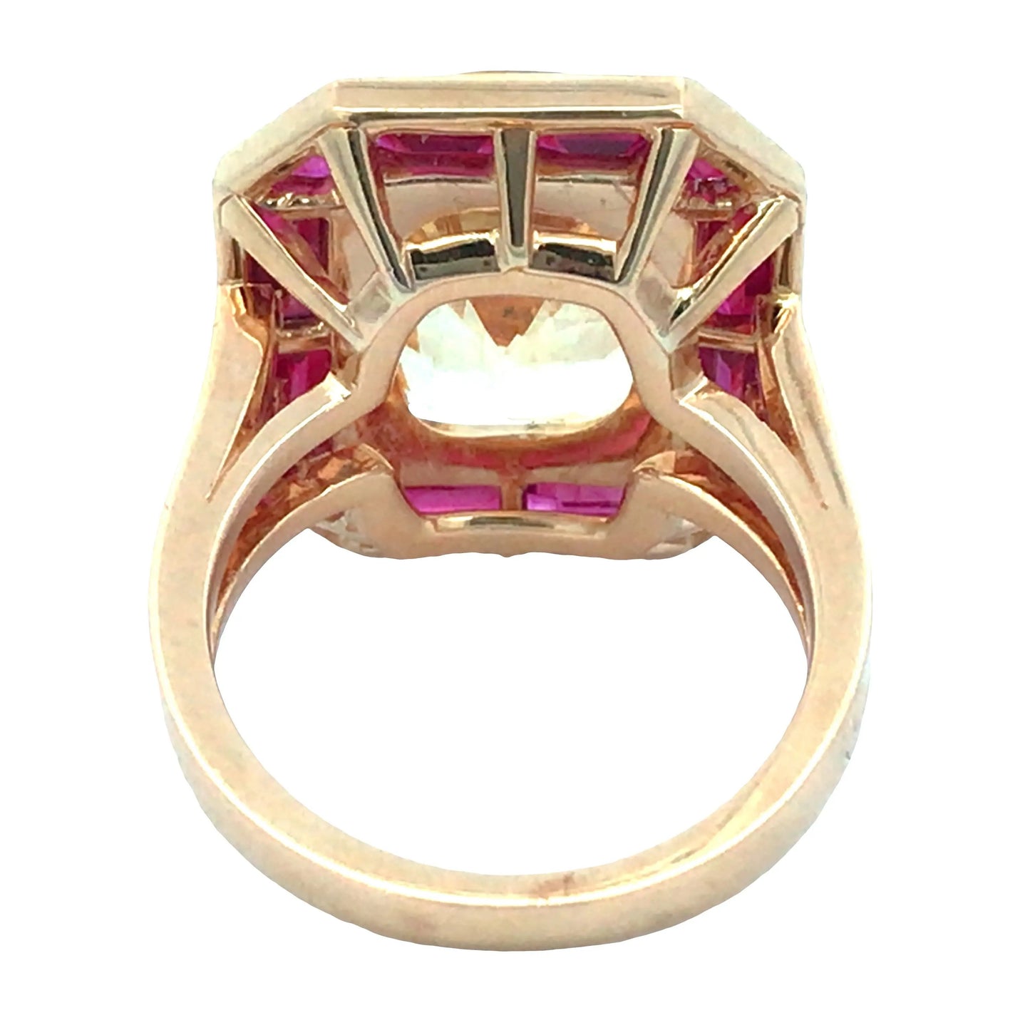 Oscar Heyman, 18K Gold Yellow Sapphire Ruby Ring, GIA, Certificate Oscar Heyman