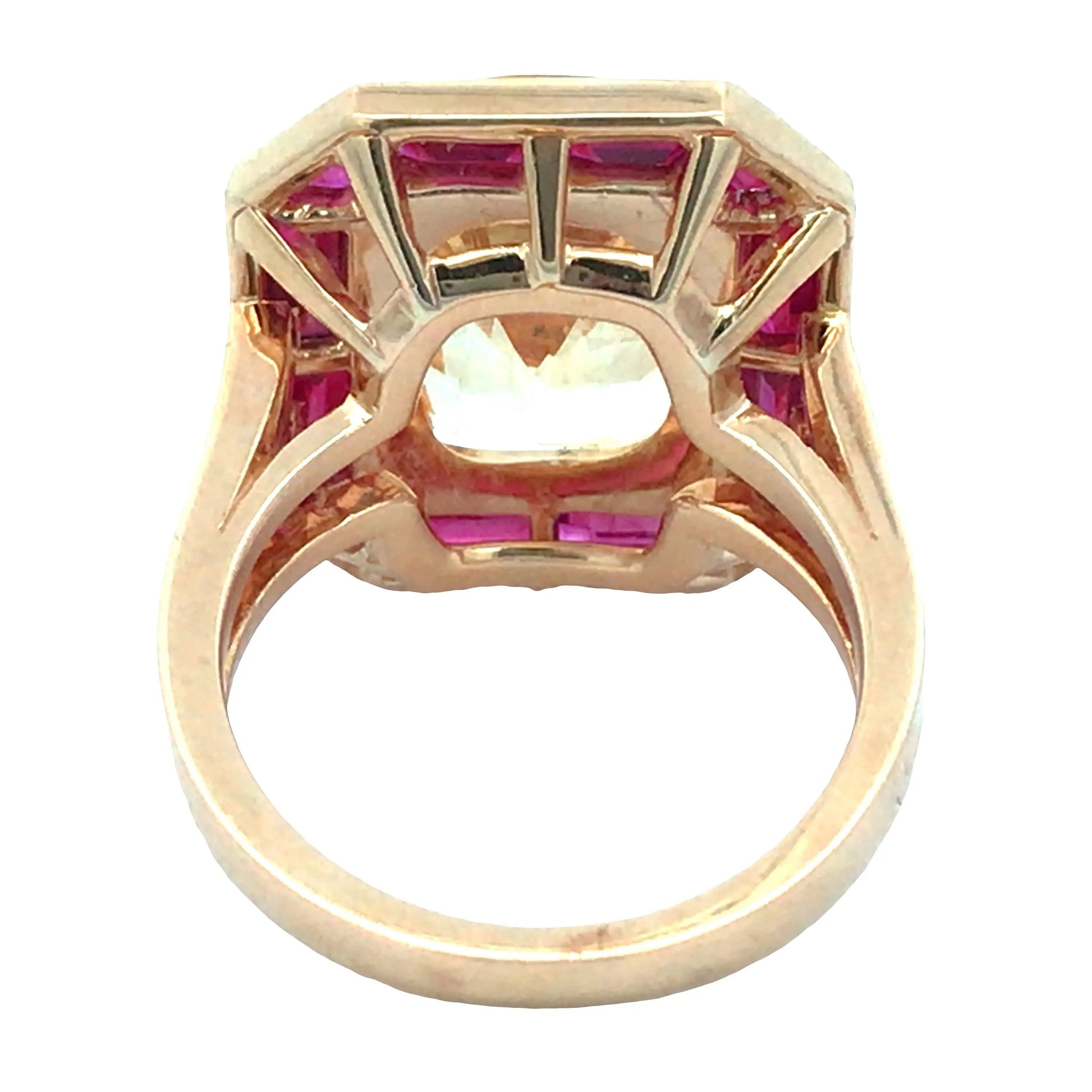 Oscar Heyman, 18K Gold Yellow Sapphire Ruby Ring, GIA, Certificate Oscar Heyman