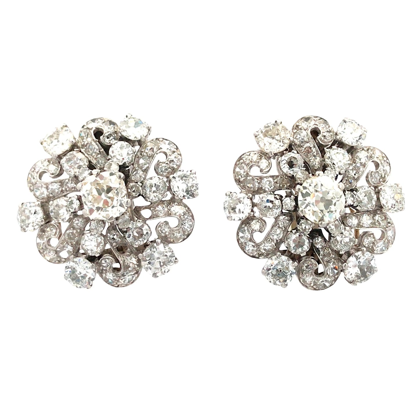 Platinum Diamond Earrings Lueur Jewelry