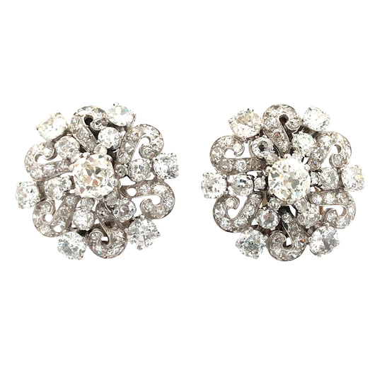Platinum Diamond Earrings Lueur Jewelry