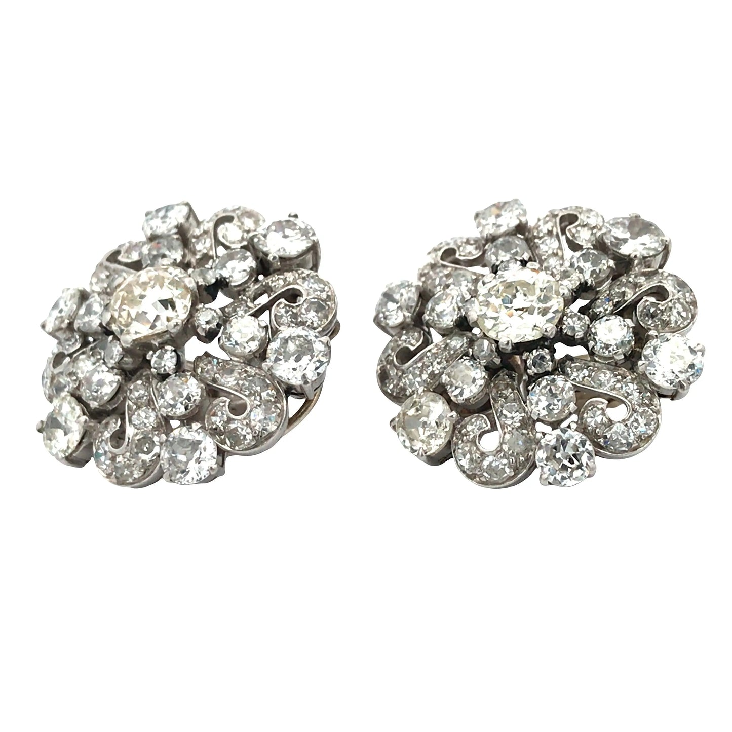 Platinum Diamond Earrings Lueur Jewelry