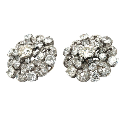 Platinum Diamond Earrings Lueur Jewelry