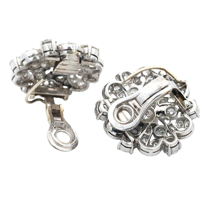 Platinum Diamond Earrings Lueur Jewelry