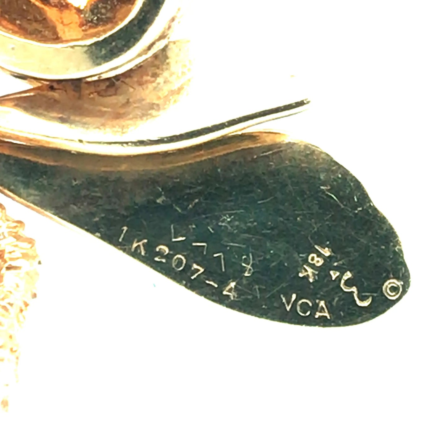 Van Cleef & Arpels, 18K Gold Enamel Diamond Brooch VCA