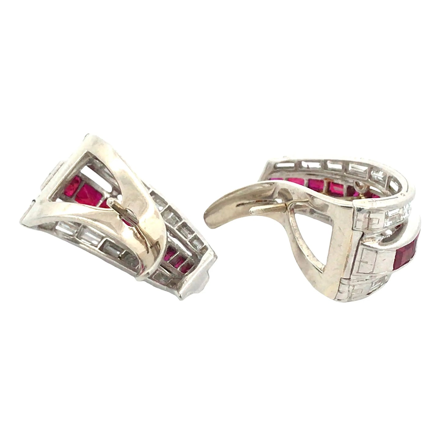 Oscar Heyman, Ruby Diamond Earrings Oscar Heyman