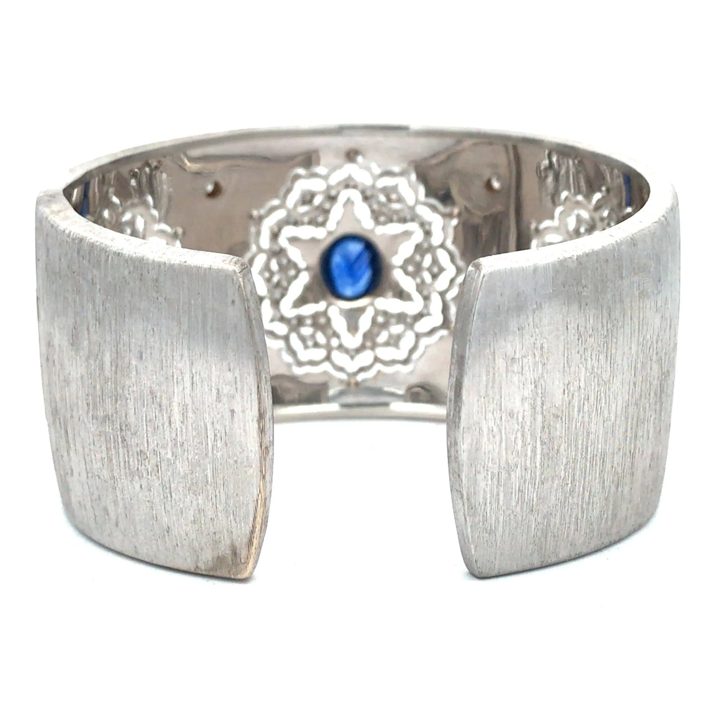 Buccellati, 18K Gold Sapphire Diamond Bangle Buccellati