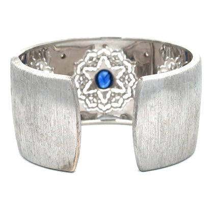 Buccellati, 18K Gold Sapphire Diamond Bangle Buccellati