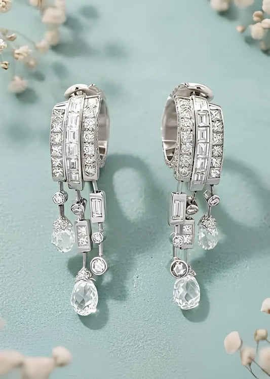 Chaumet, 18K Gold Diamond Earrings Chaumet