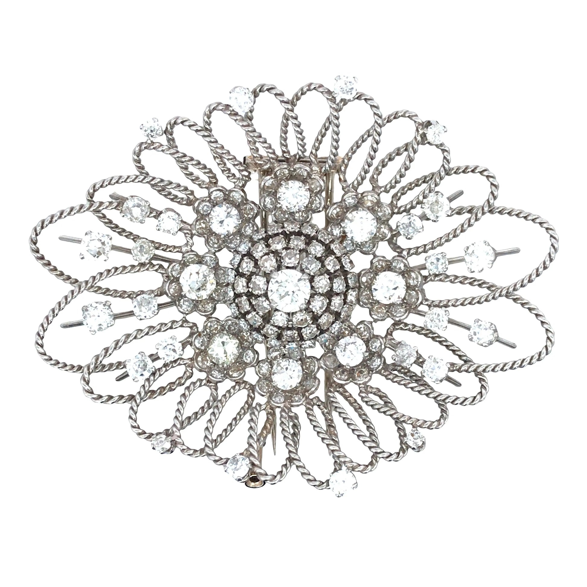 Mellerio, Platinum Diamond Brooch Mellerio