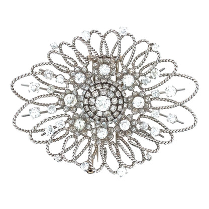 Mellerio, Platinum Diamond Brooch Mellerio
