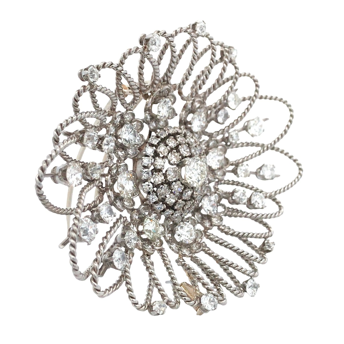 Mellerio, Platinum Diamond Brooch Mellerio