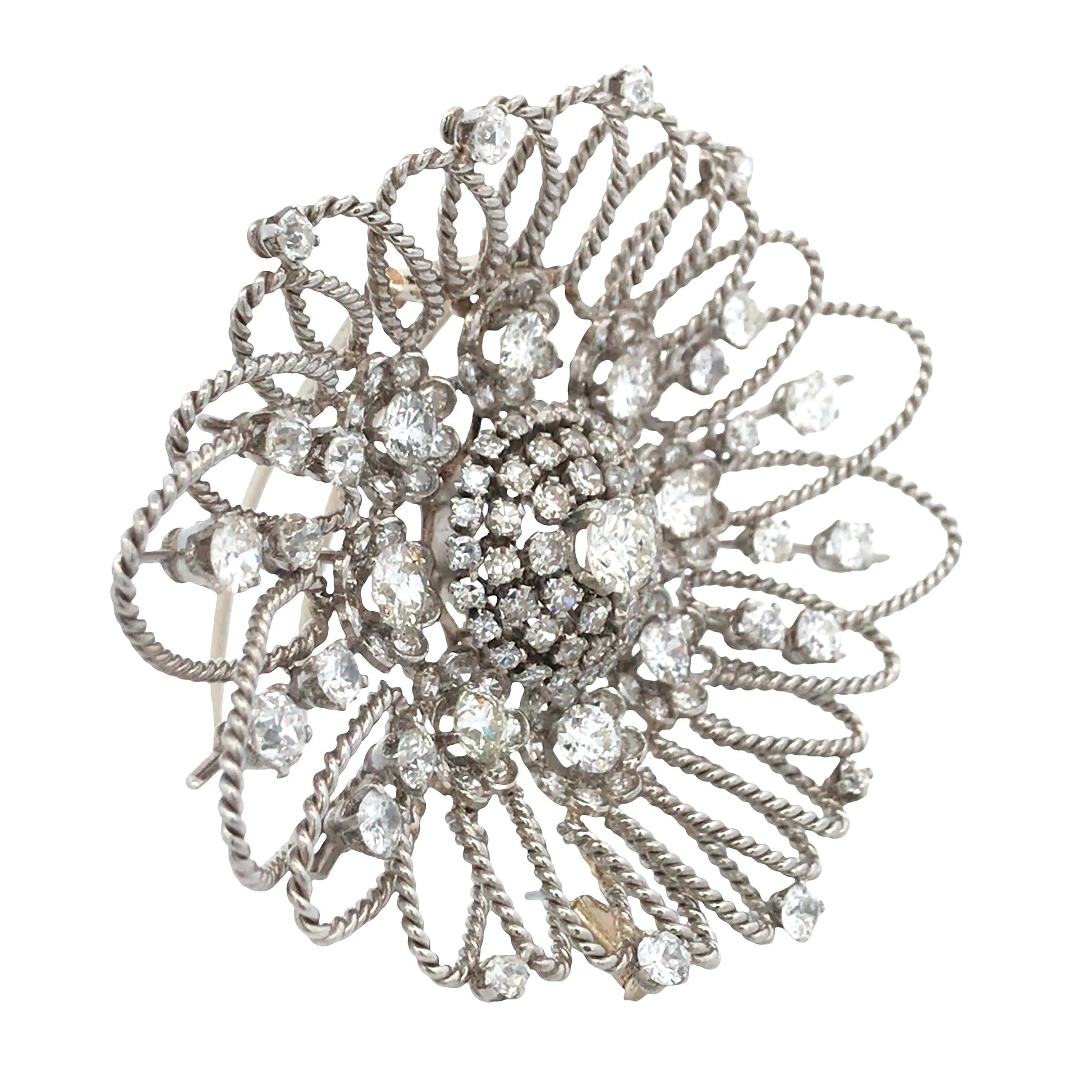Mellerio, Platinum Diamond Brooch Mellerio