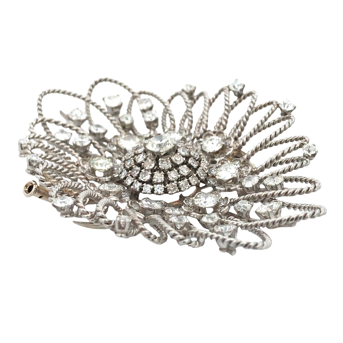 Mellerio, Platinum Diamond Brooch Mellerio