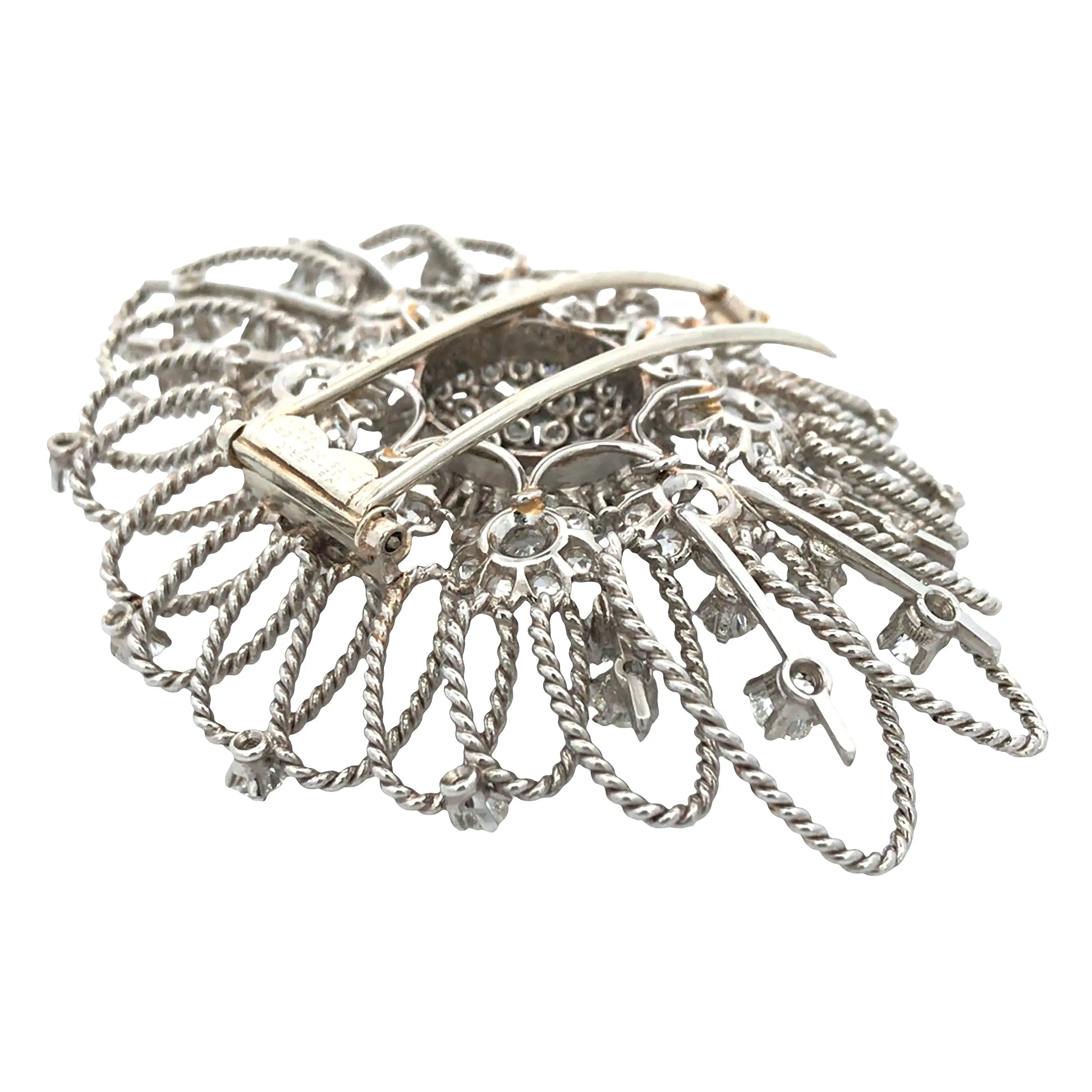 Mellerio, Platinum Diamond Brooch Mellerio