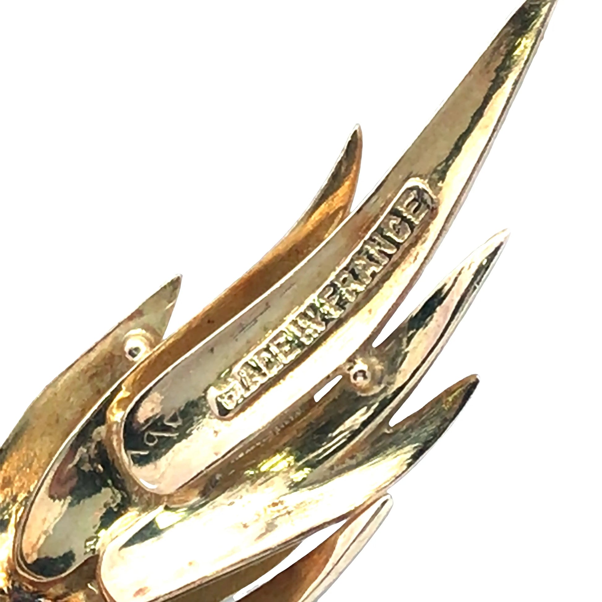 Tiffany Schlumberger, Platinum 18K Gold Diamond Flames Brooch Tiffany