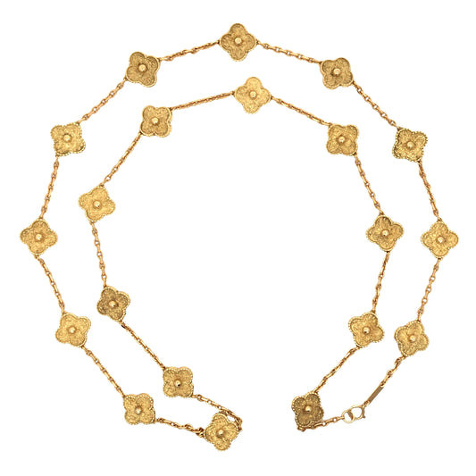 Van Cleef & Arpels, 18K Gold Alhambra Necklace VCA