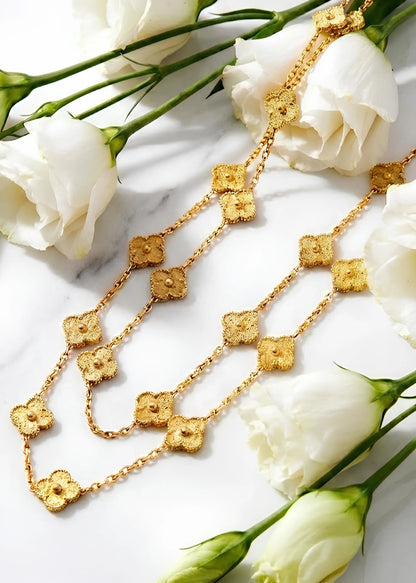 Van Cleef & Arpels, 18K Gold Alhambra Necklace VCA