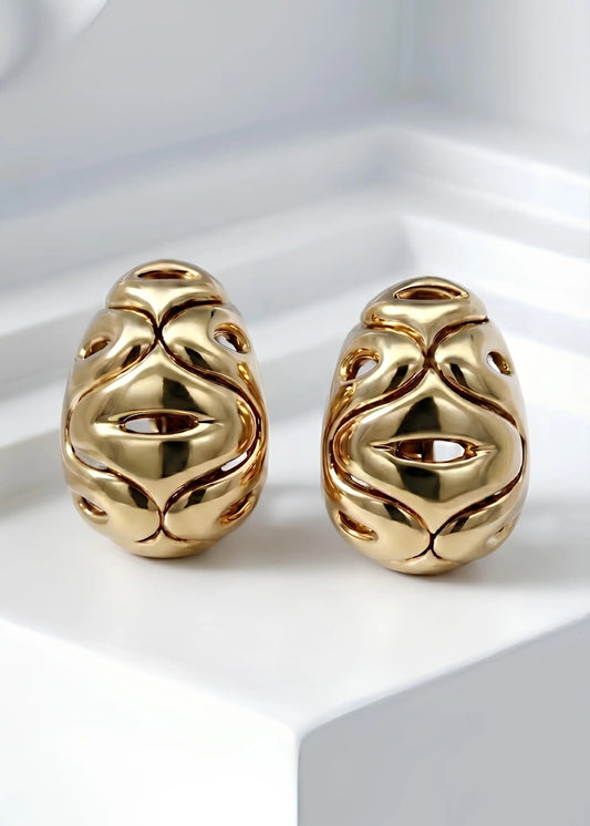 Van Cleef & Arpels, 18K Gold Diamond Earrings VCA