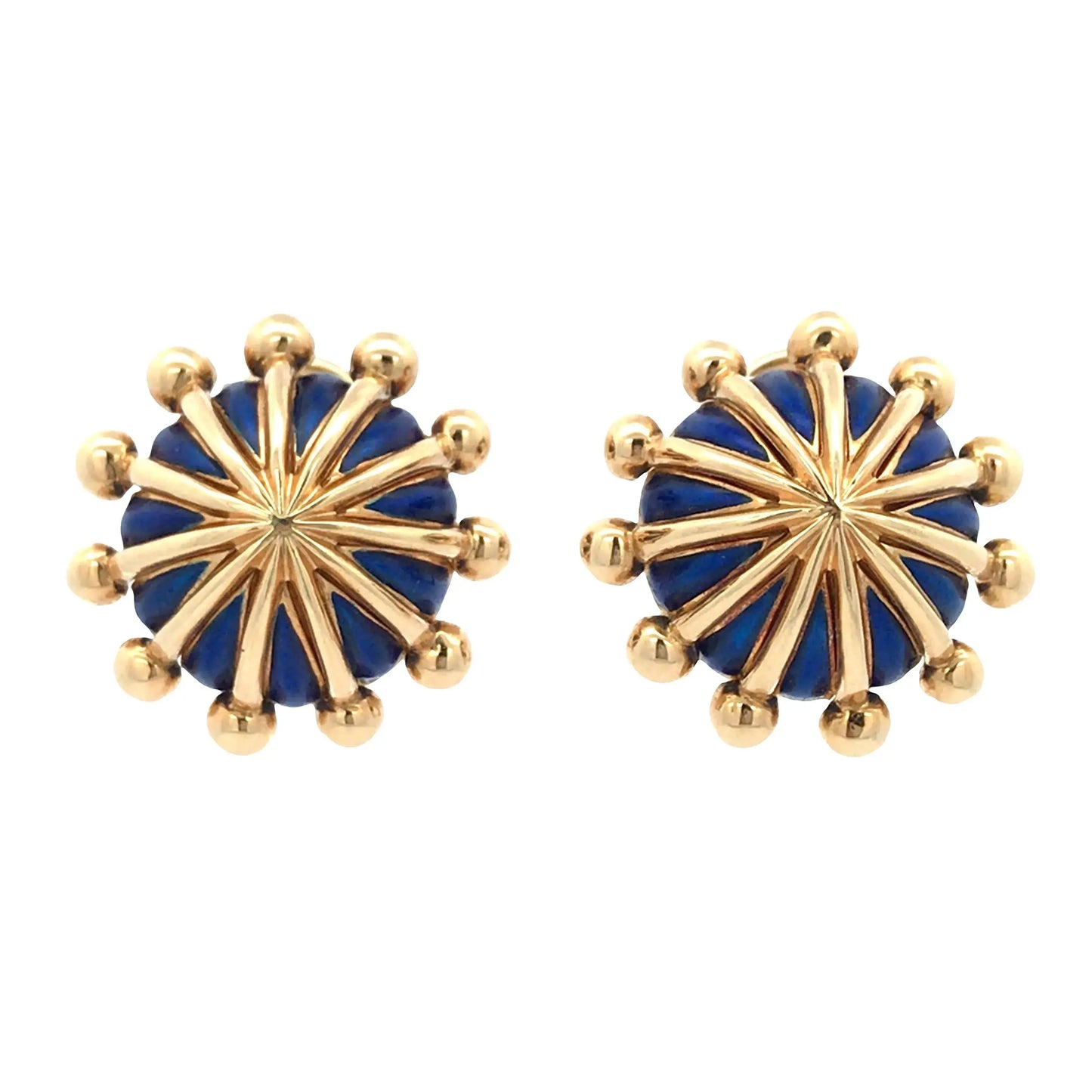 Tiffany Schlumberger, 18K Gold Enamel Umbrella Earclips Tiffany