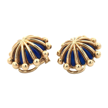 Tiffany Schlumberger, 18K Gold Enamel Umbrella Earclips Tiffany