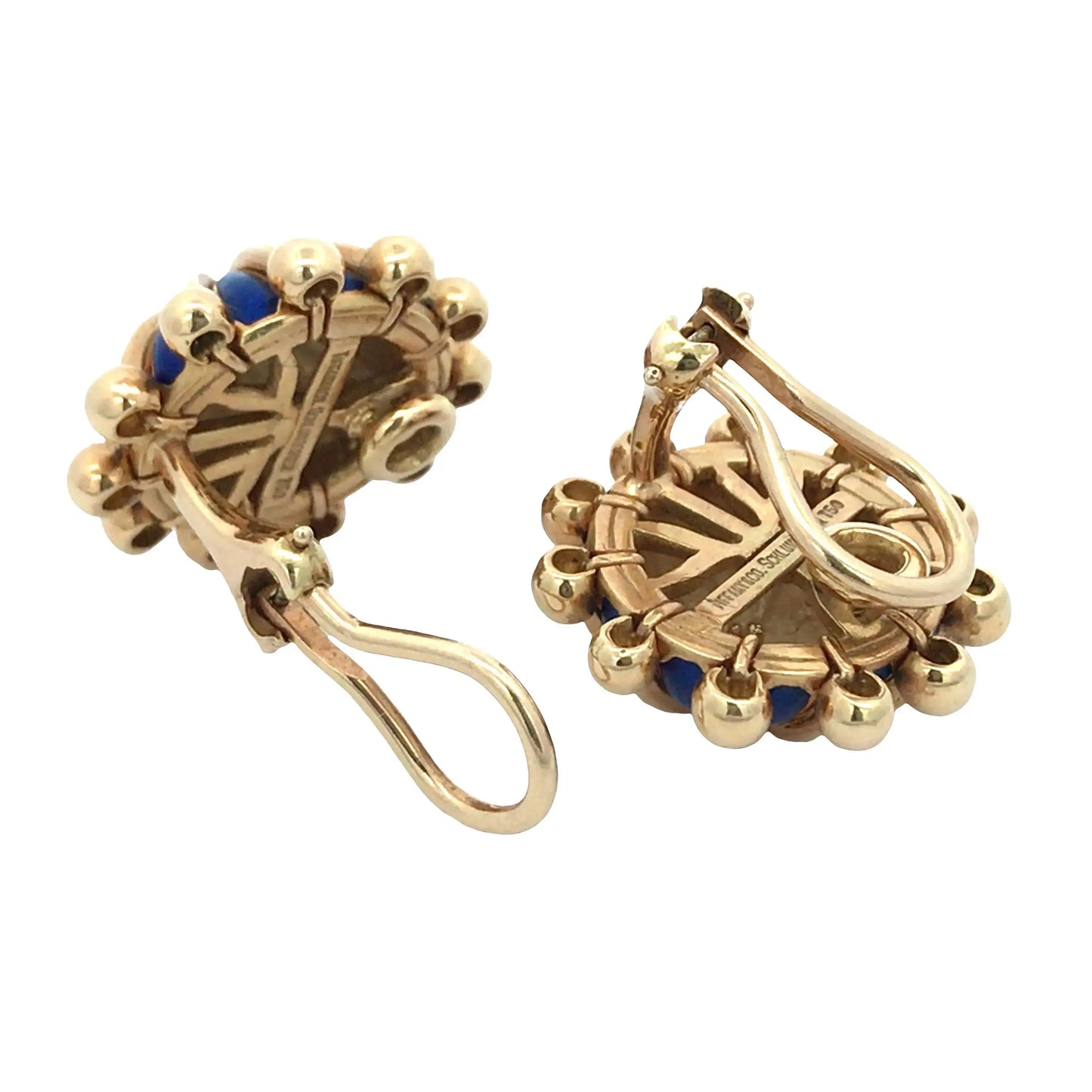 Tiffany Schlumberger, 18K Gold Enamel Umbrella Earclips Tiffany