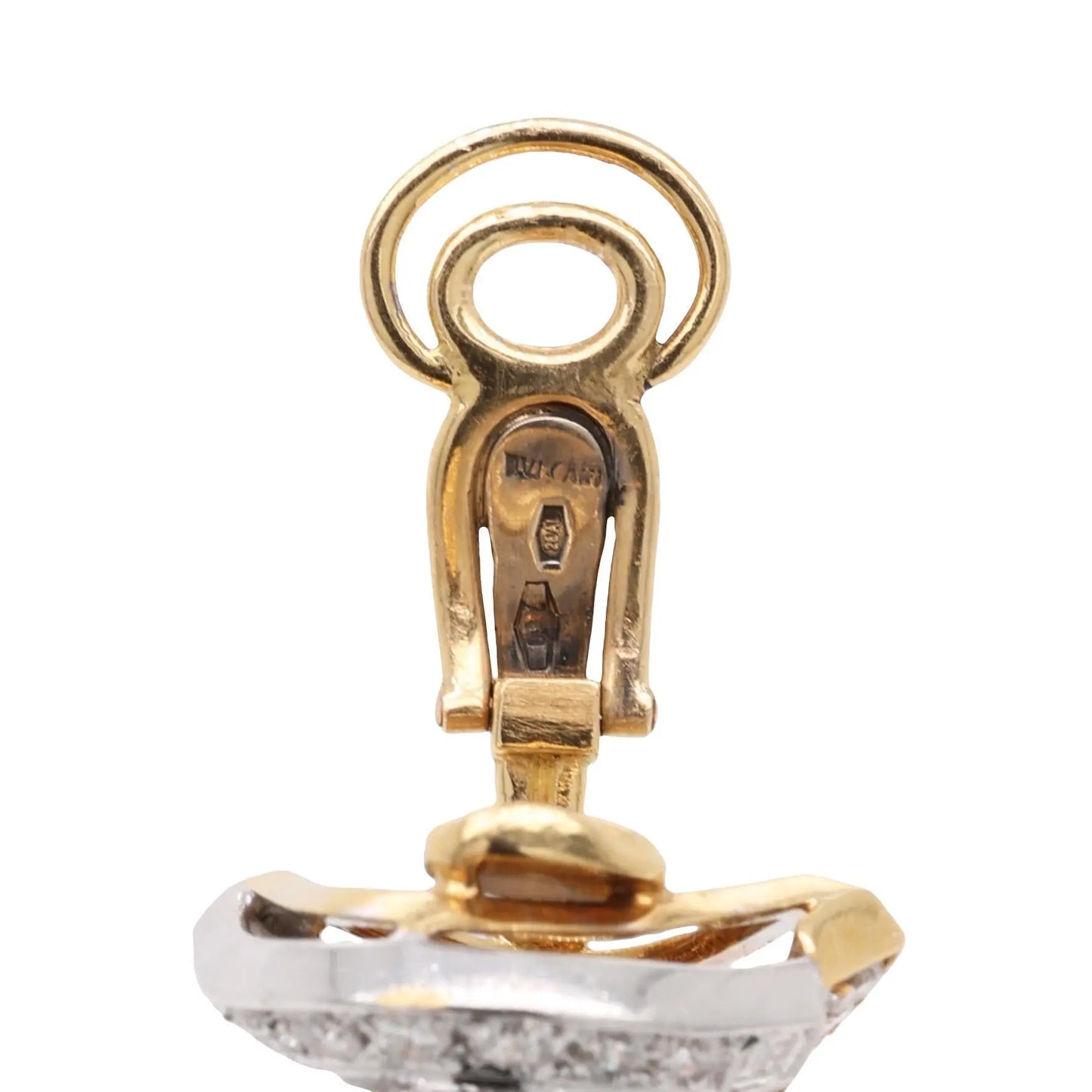 Bvlgari, 18K Gold Diamond Brooch and Earrings