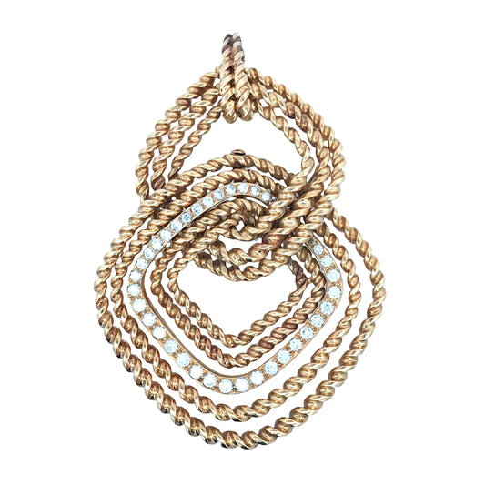 Van Cleef & Arpels, 18K Gold Diamond Pendant VCA