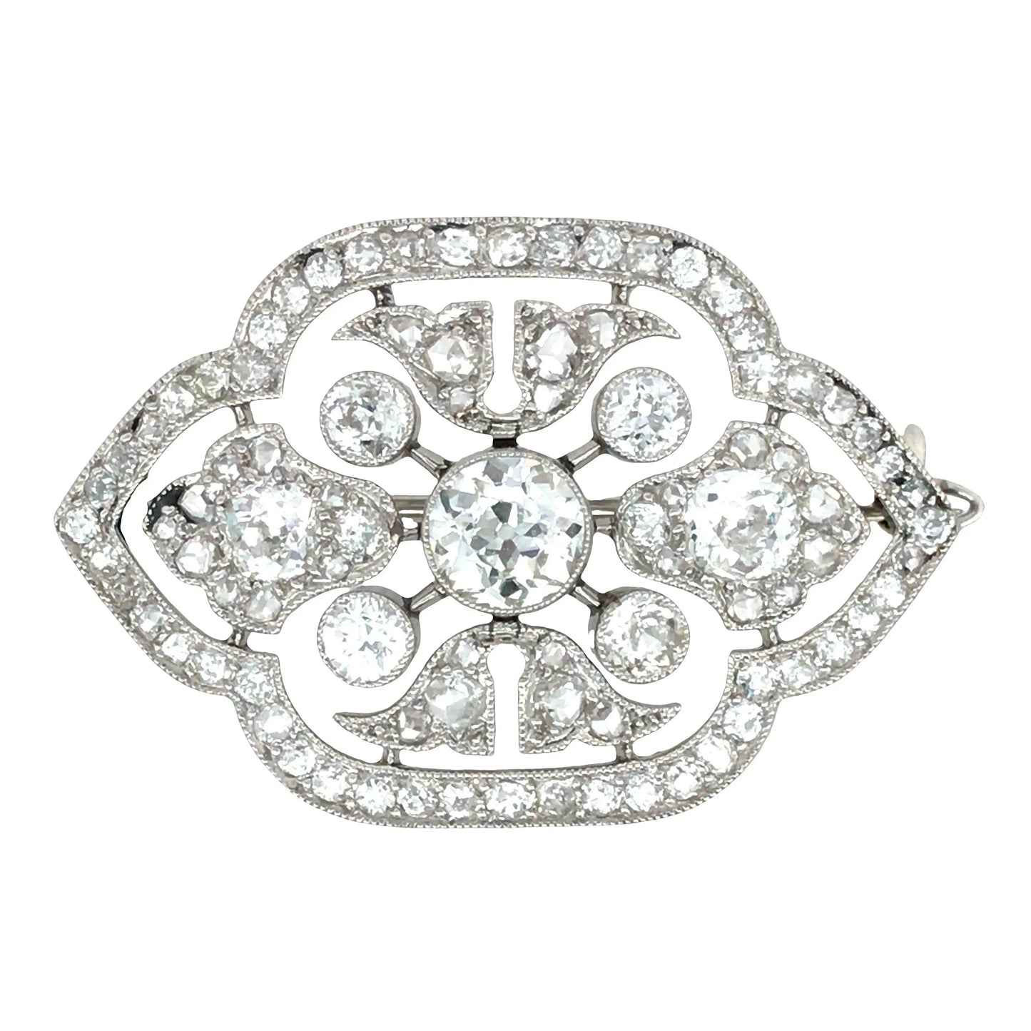 Cartier, Belle Epoque Platinum Diamond Brooch Cartier