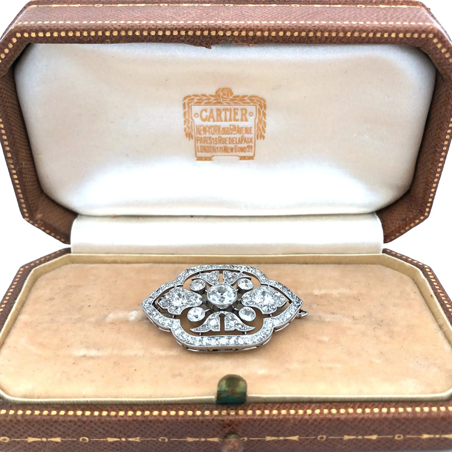 Cartier, Belle Epoque Platinum Diamond Brooch Cartier