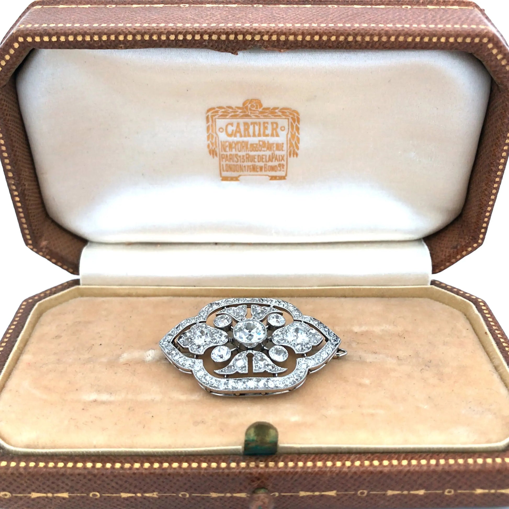 Cartier, Belle Epoque Platinum Diamond Brooch Cartier