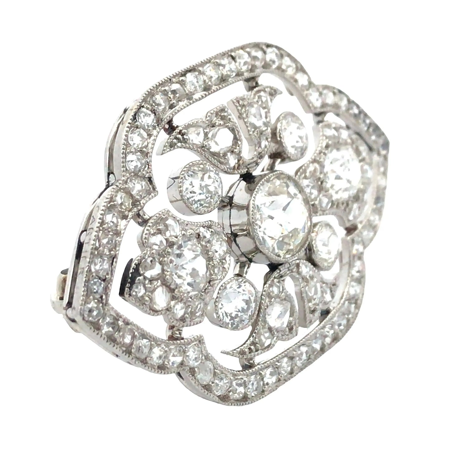 Cartier, Belle Epoque Platinum Diamond Brooch Cartier
