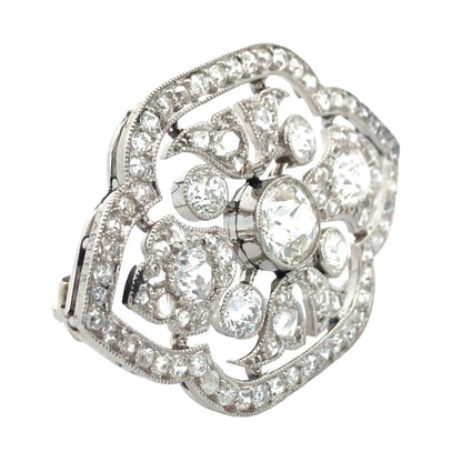 Cartier, Belle Epoque Platinum Diamond Brooch Cartier