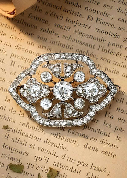 Cartier, Belle Epoque Platinum Diamond Brooch Cartier