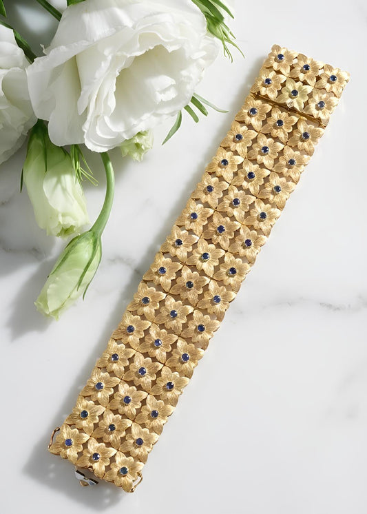 Buccellati, 18K Gold Sapphire Bracelet