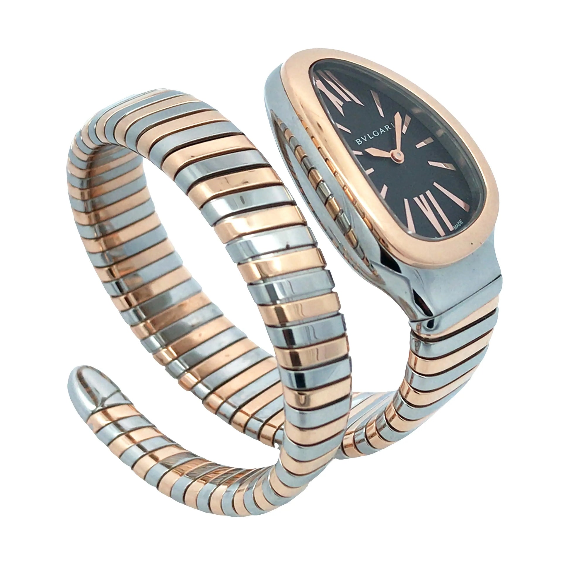 Bvlgari, 18K Gold Stainless Steel 'Serpenti Tubogas' Watch Bvlgari