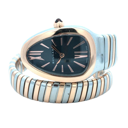 Bvlgari, 18K Gold Stainless Steel 'Serpenti Tubogas' Watch Bvlgari