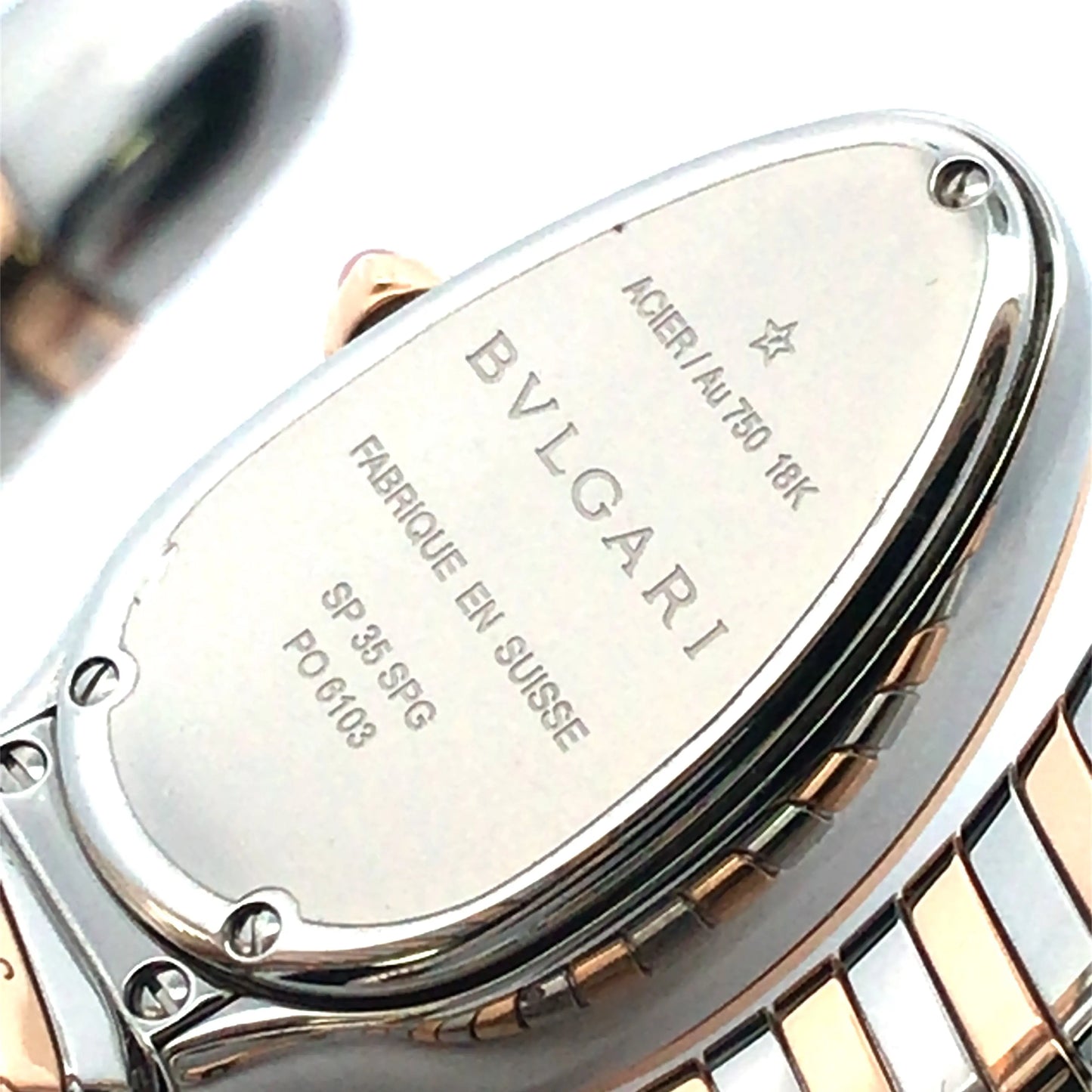 Bvlgari, 18K Gold Stainless Steel 'Serpenti Tubogas' Watch Bvlgari