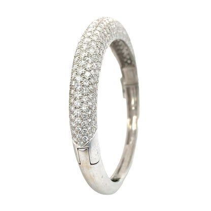 Van Cleef & Arpels, 18K Gold Diamond Bangle VCA